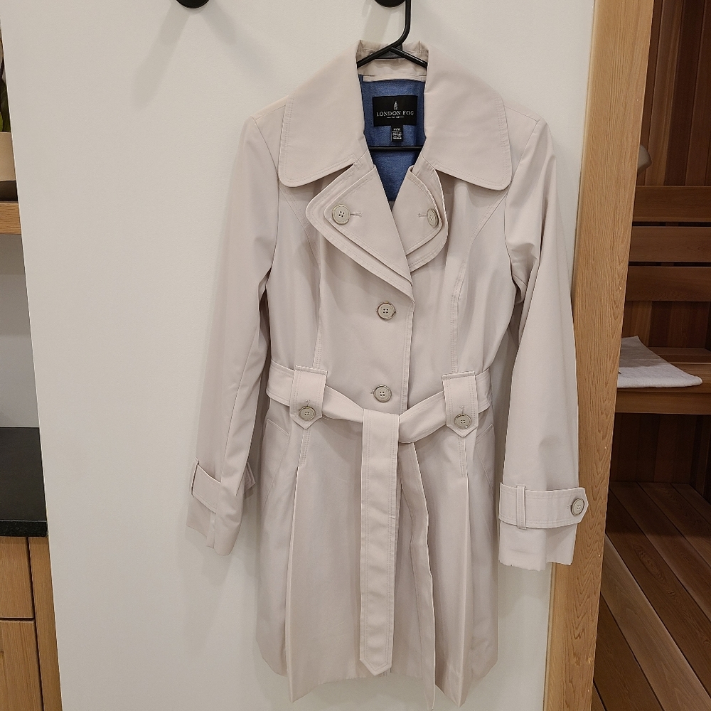 London Fog Cream Trench Coat